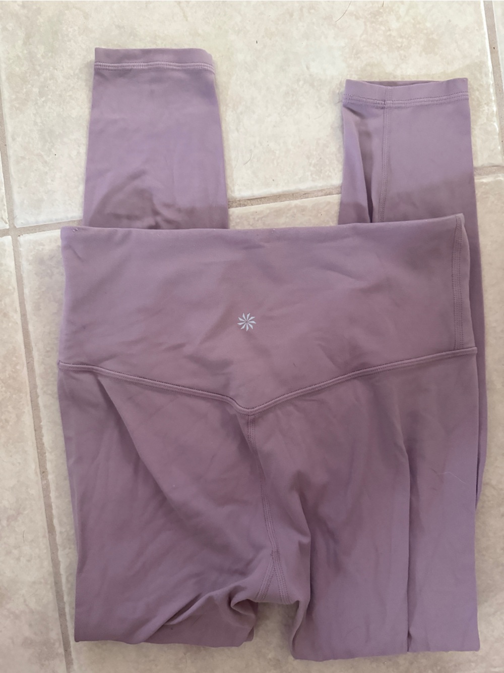 Athleta Elation Women’s Ultra High Rise 7/8 Leggings Mauve Solid, Small